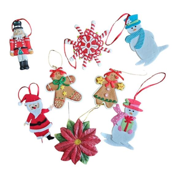Lot of (8) Classic Design Christmas Tree Ornaments Holiday Lane Decorati… - Picture 1 of 12